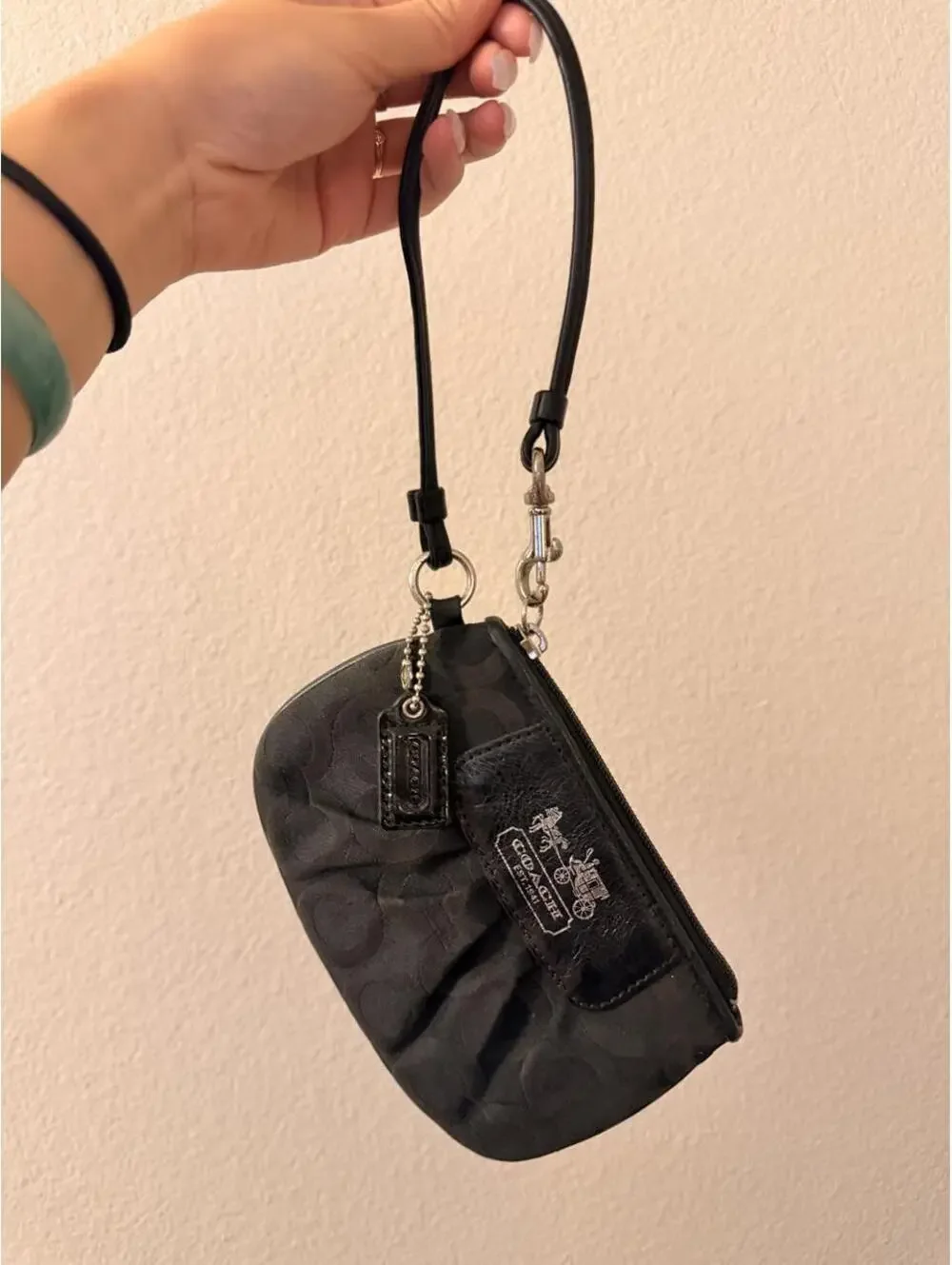 Vintage Black Coach Wristlet